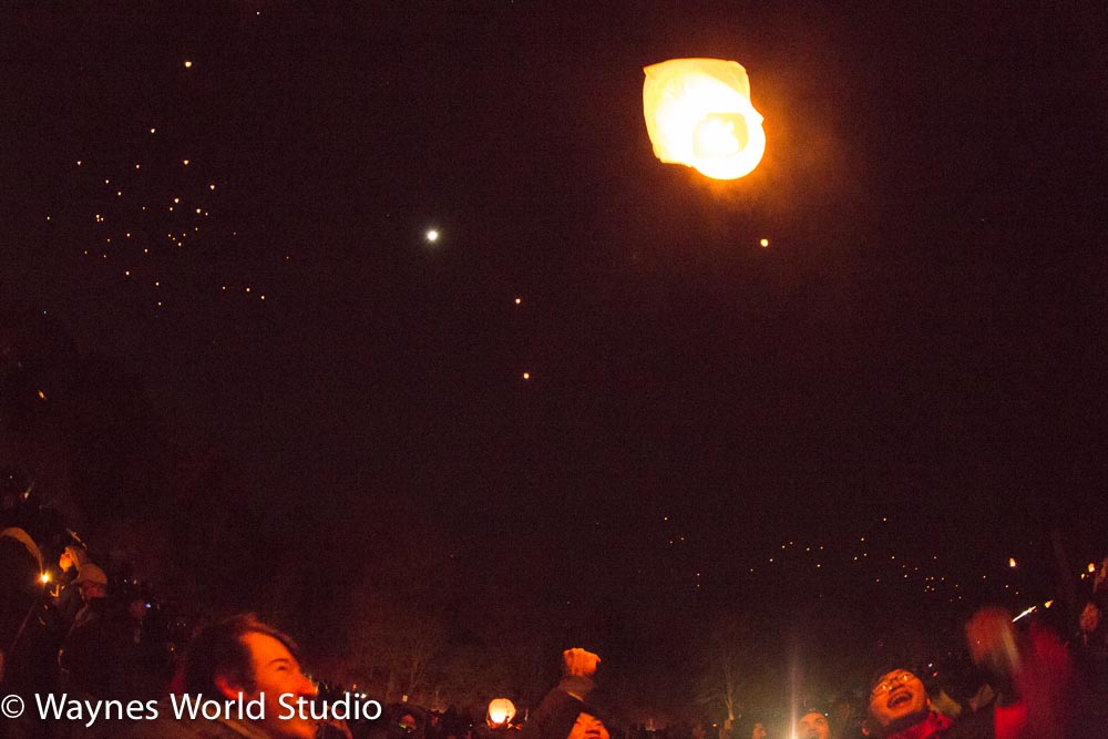 Chinese lantern releases west Vancouver beach