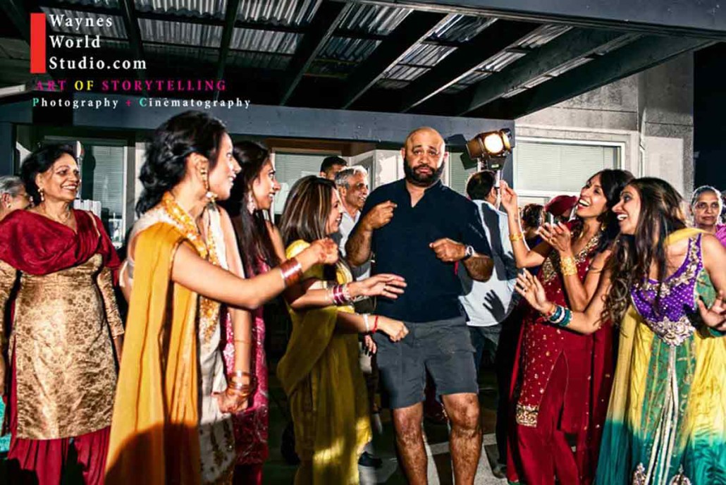 Indian groom surrounded by beautiful ladies
