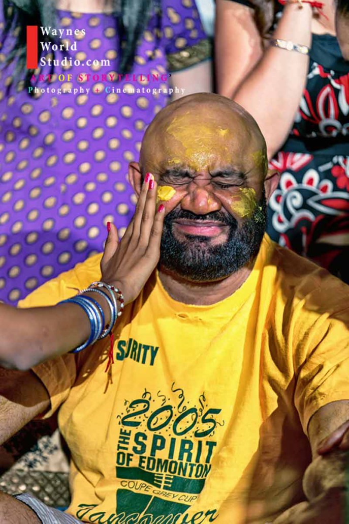 Sikh Indian Rub down with oil